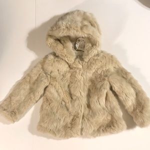 Zara Girls Faux Fur Coat
